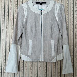 Kensie Light Gray and Cream Women's Blazer